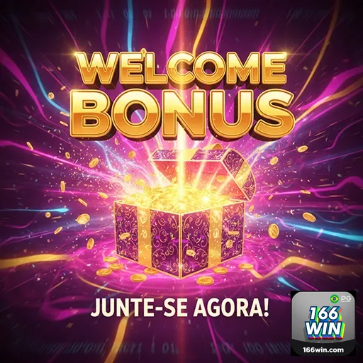 Imagem promocional do 166win com destaque para bônus 05, site de apostas e jogos de azar.